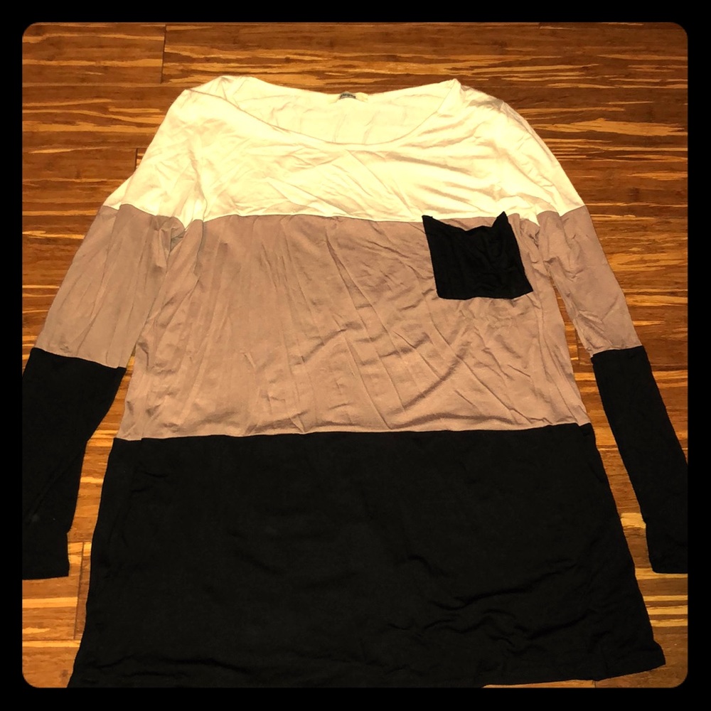 Fall Color-Block Slouchy Tunic
